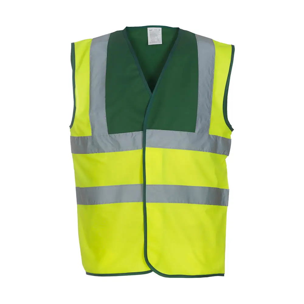 Yoko Fluo 2 Band + Brace Waistcoat - Fluo Yellow/Paramedic Green / S